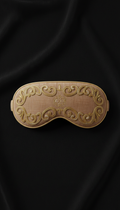 Stone Fabric Sleep Mask With Gold Detail
